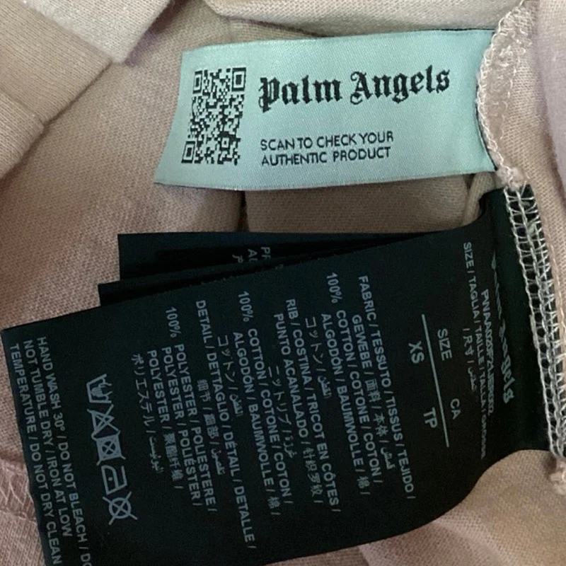 Palm Angels Women's Pink Mountains Panorama Mock Neck Boxy T Shirt Tee Top Sz XS - Image 5