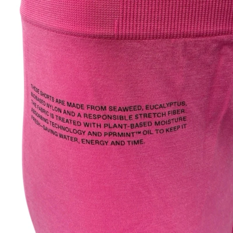 Pangaia Pink Sleeveless Activewear Gym Sports Bra & Biker Shorts Matching Set L - Image 5