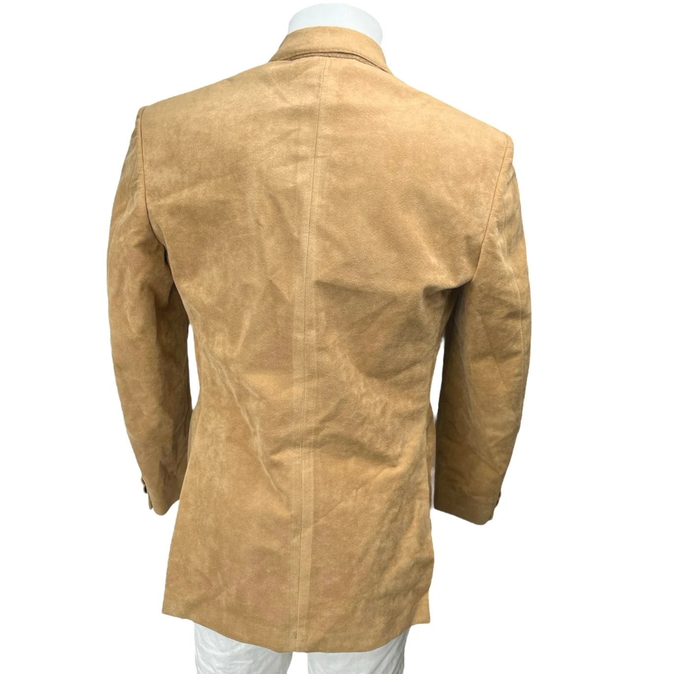 Pat Fitzgibbon Men's Brown Faux Suede Long Sleeve Blazer Suit Coat Jacket Size M - Image 2
