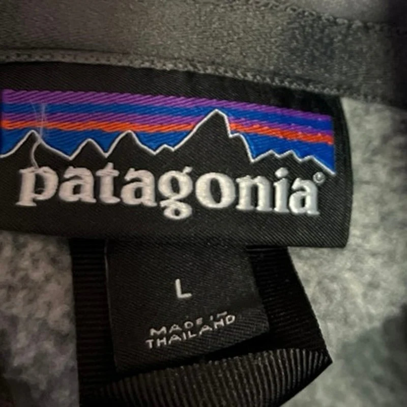 Patagonia Better Sweater Men's Gray Zip Fleece Long Sleeve Pullover Jacket Sz L - Image 5