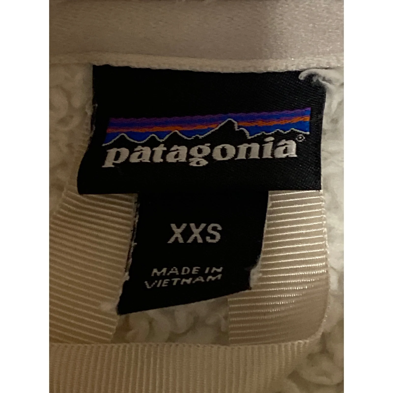Patagonia Los Gatos Women's White Fleece 1/4 Zip Long Sleeve Sweater Top Sz XXS - Image 4