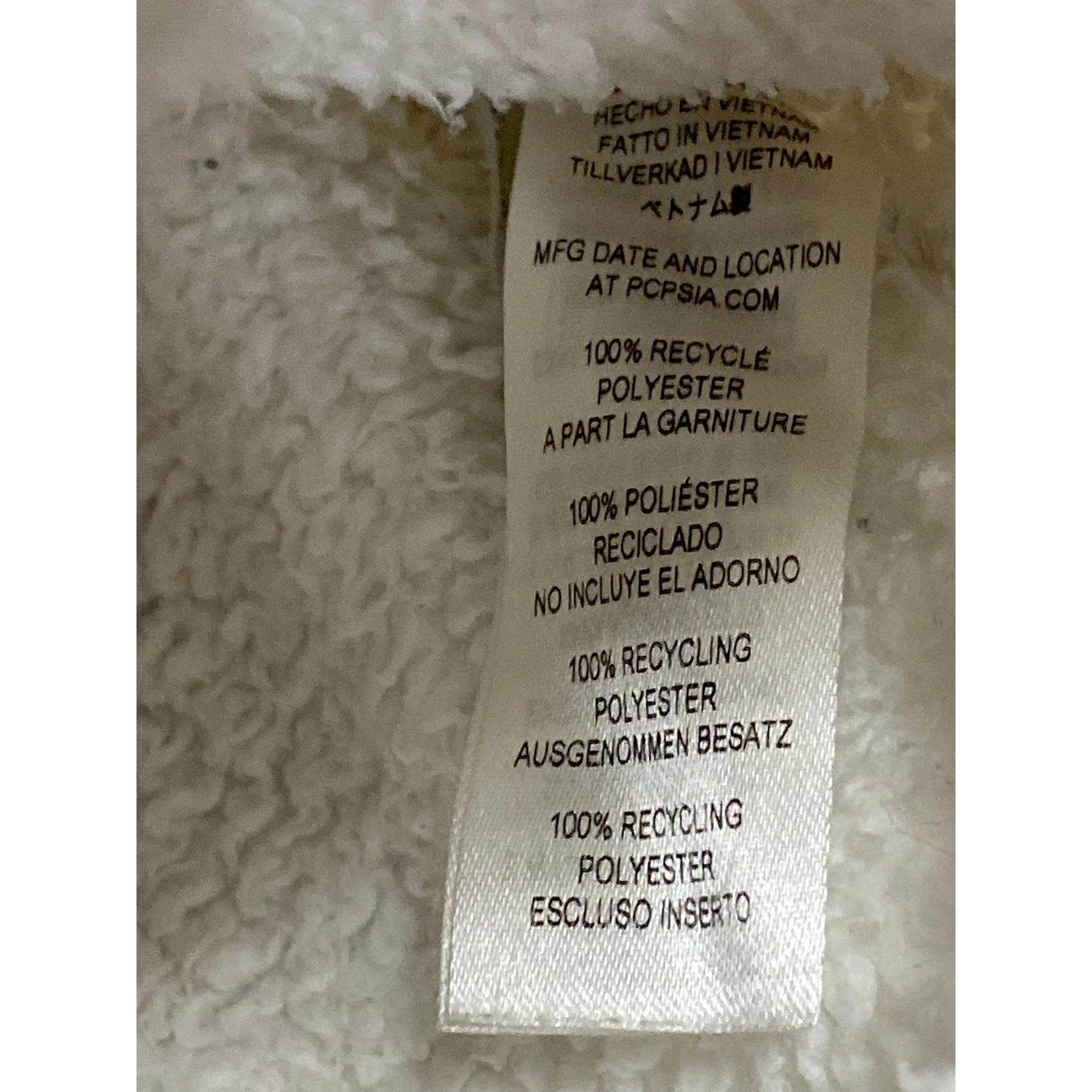 Patagonia Los Gatos Women's White Fleece 1/4 Zip Long Sleeve Sweater Top Sz XXS - Image 5