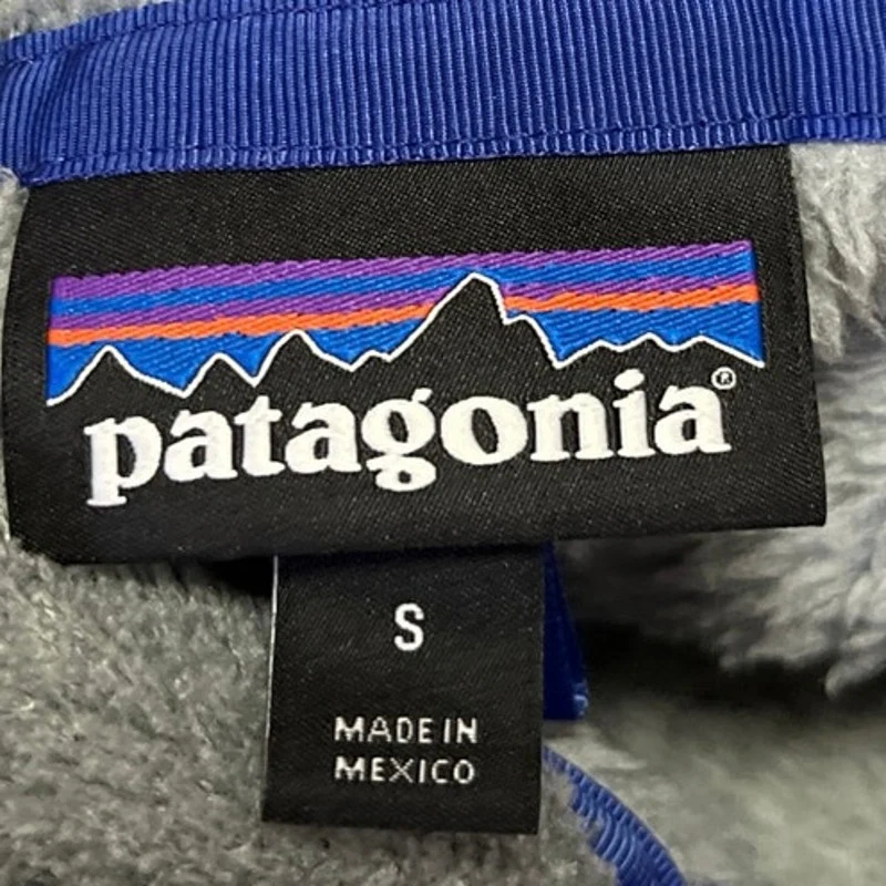 Patagonia Re-Tool Snap Gray Fleece High Neck Long Sleeve Pullover Sweater Top S - Image 4