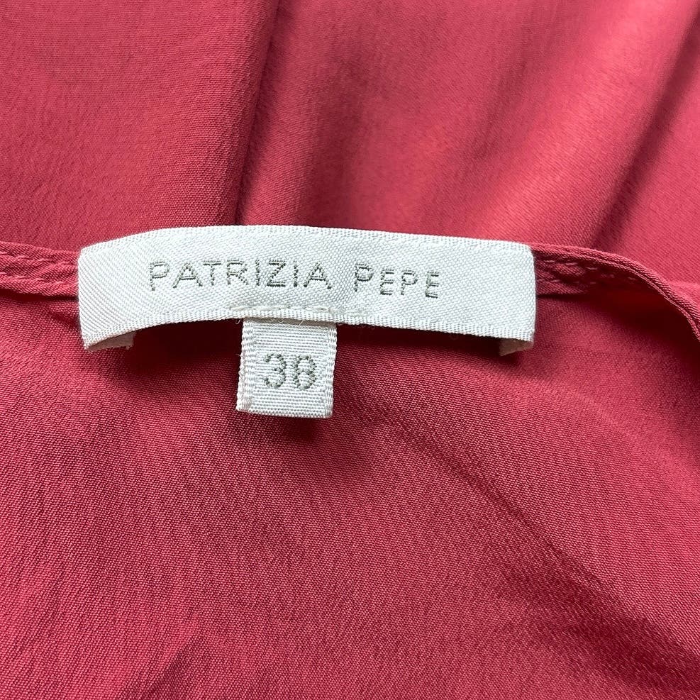 Patrizia Pepe Pink Silk Sequin Round Neck Long Sleeve Shift Mini Dress Size S - Image 7