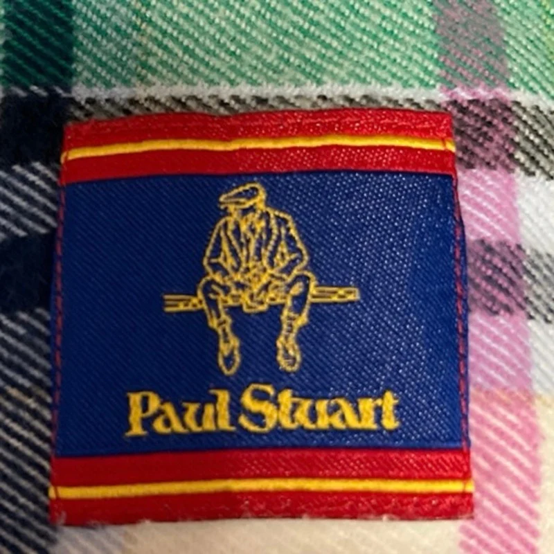 Paul Stuart Green Pink White Plaid Long Sleeve Casual Button Down Shirt Size S - Image 3