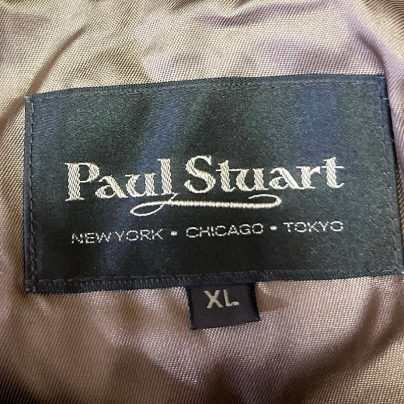 Paul Stuart Men's Brown 100% Genuine Leather Suede Zip Up Bomber Coat Jacket XL - Image 4