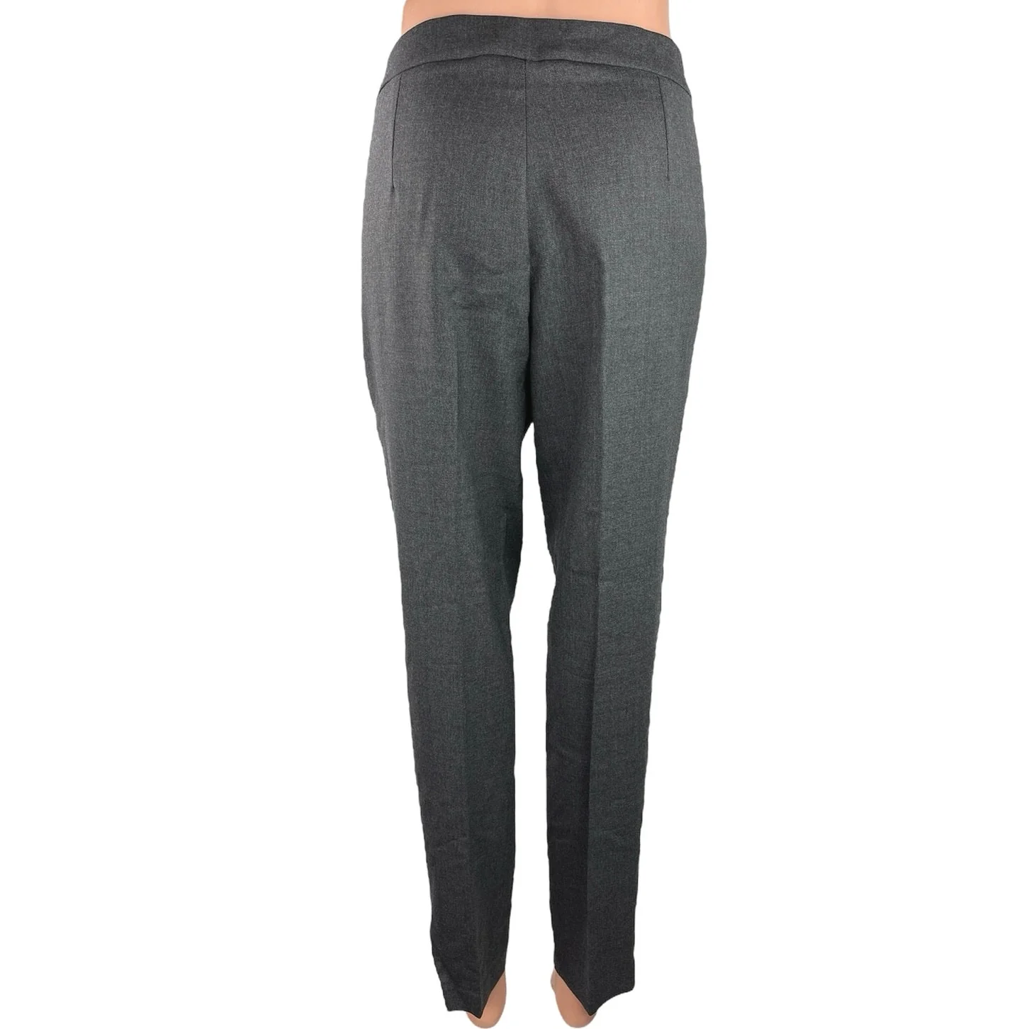 Paul Stuart Women's Gray Mid Rise Flat Front Tapered Leg Career Dress Pant Sz XL - Image 3