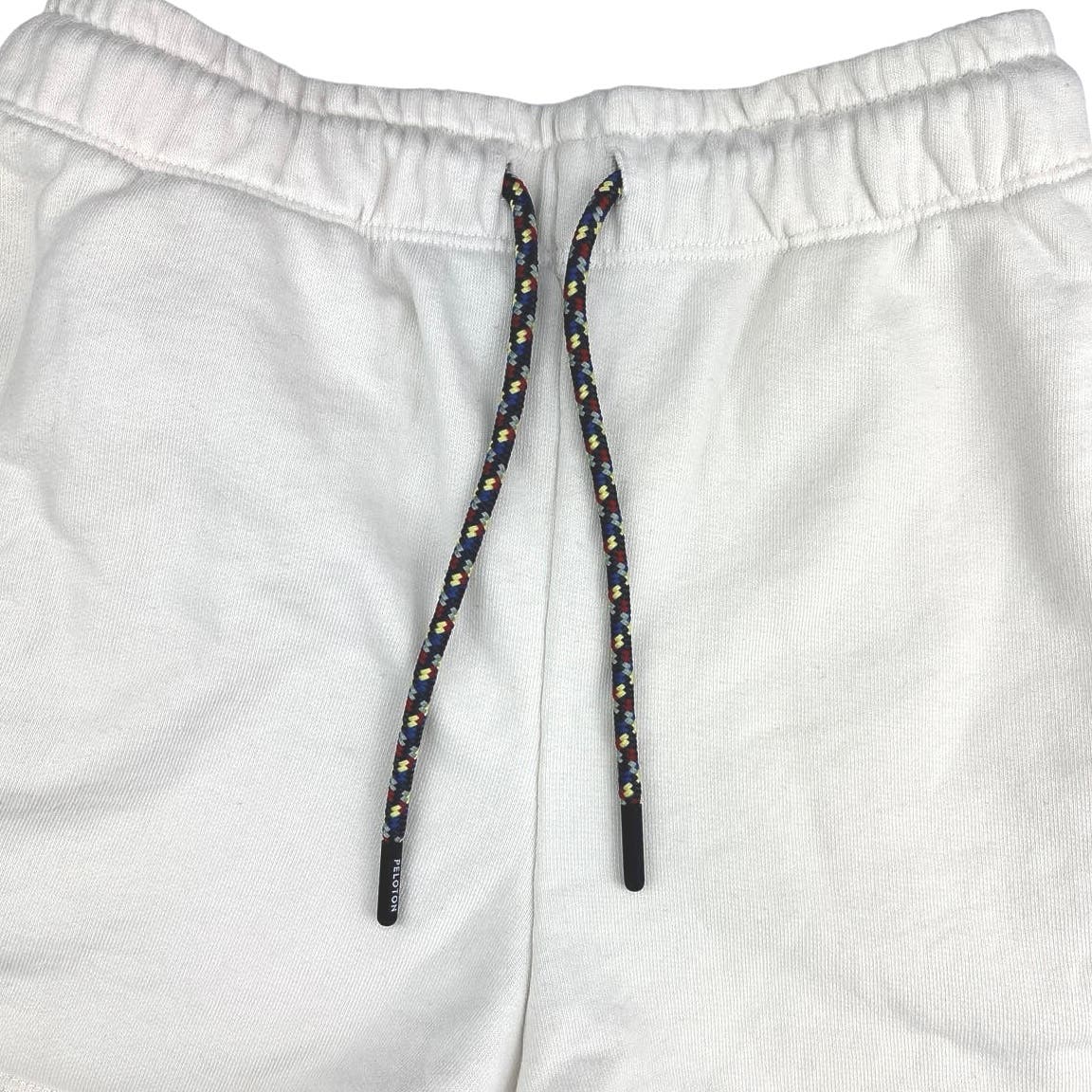 Peloton TWGF White Drawstring Pockets Athletic Running Activewear Sweat Short XS - Image 3