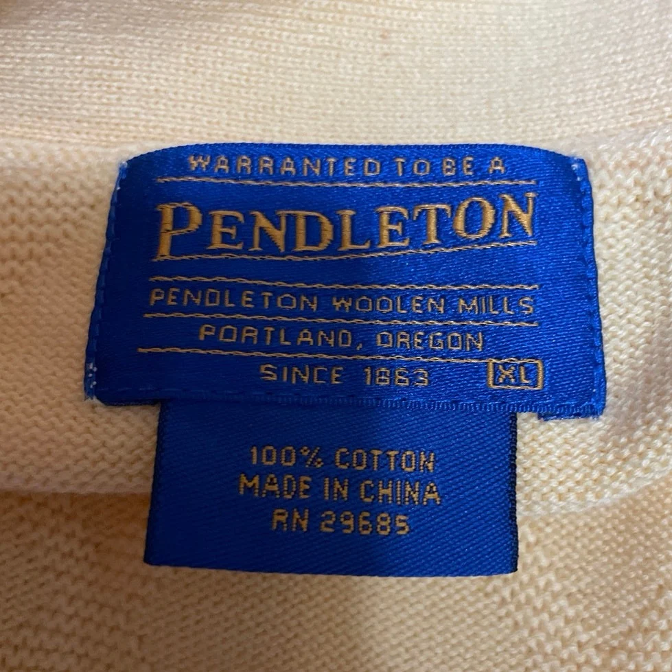 Pendleton Men's Yellow Sleeveless Button Down Cardigan Sweater Vest Tank Top XL - Image 4
