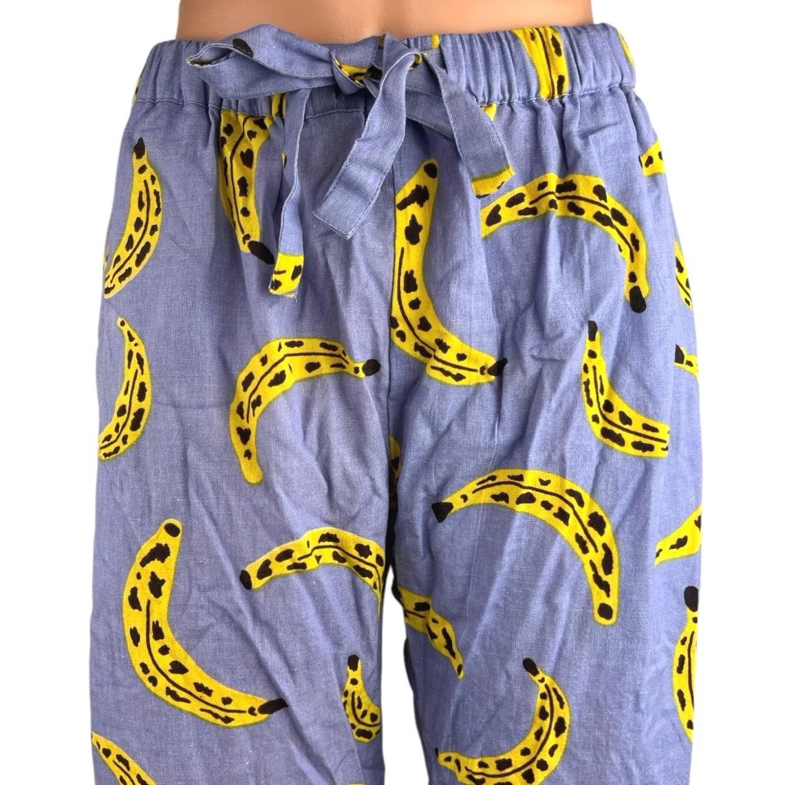 Periodical Blue Cool Bananas Straight Pull On Sleepwear Pajama Trousers Pants M - Image 4
