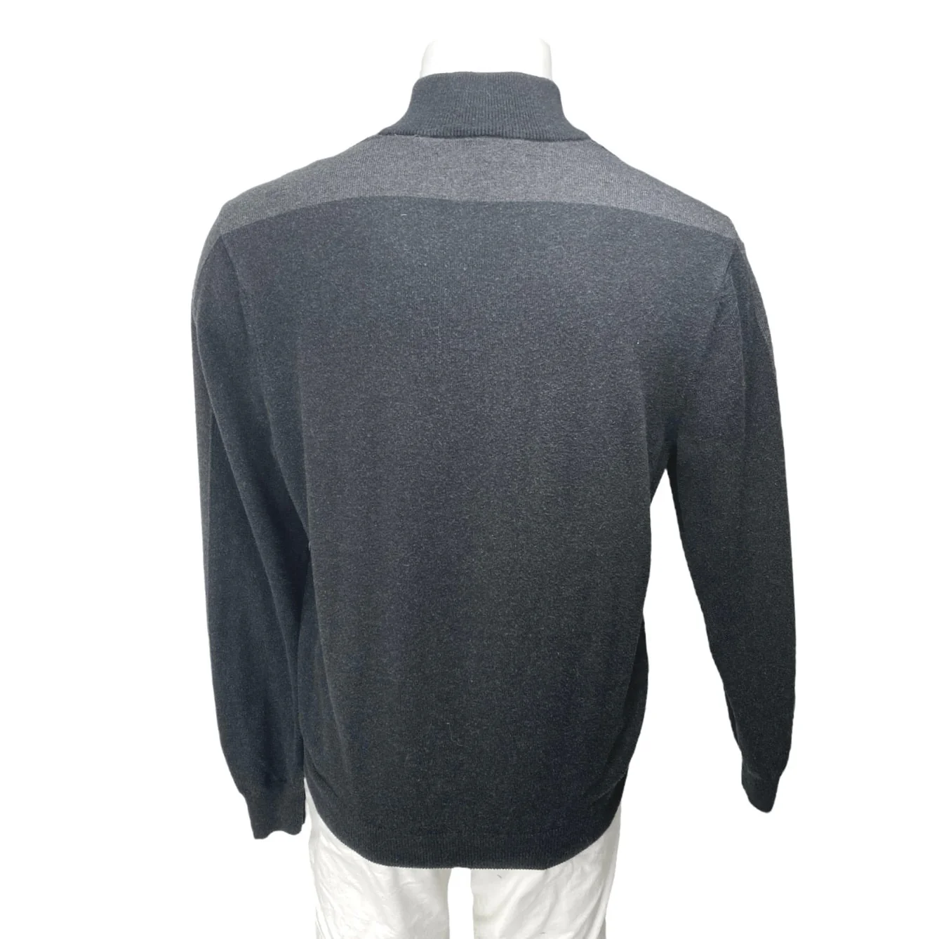 Perry Ellis Men's Black 1/4 Zip High Neck Long Sleeve Sweatshirt Sweater Top L - Image 2