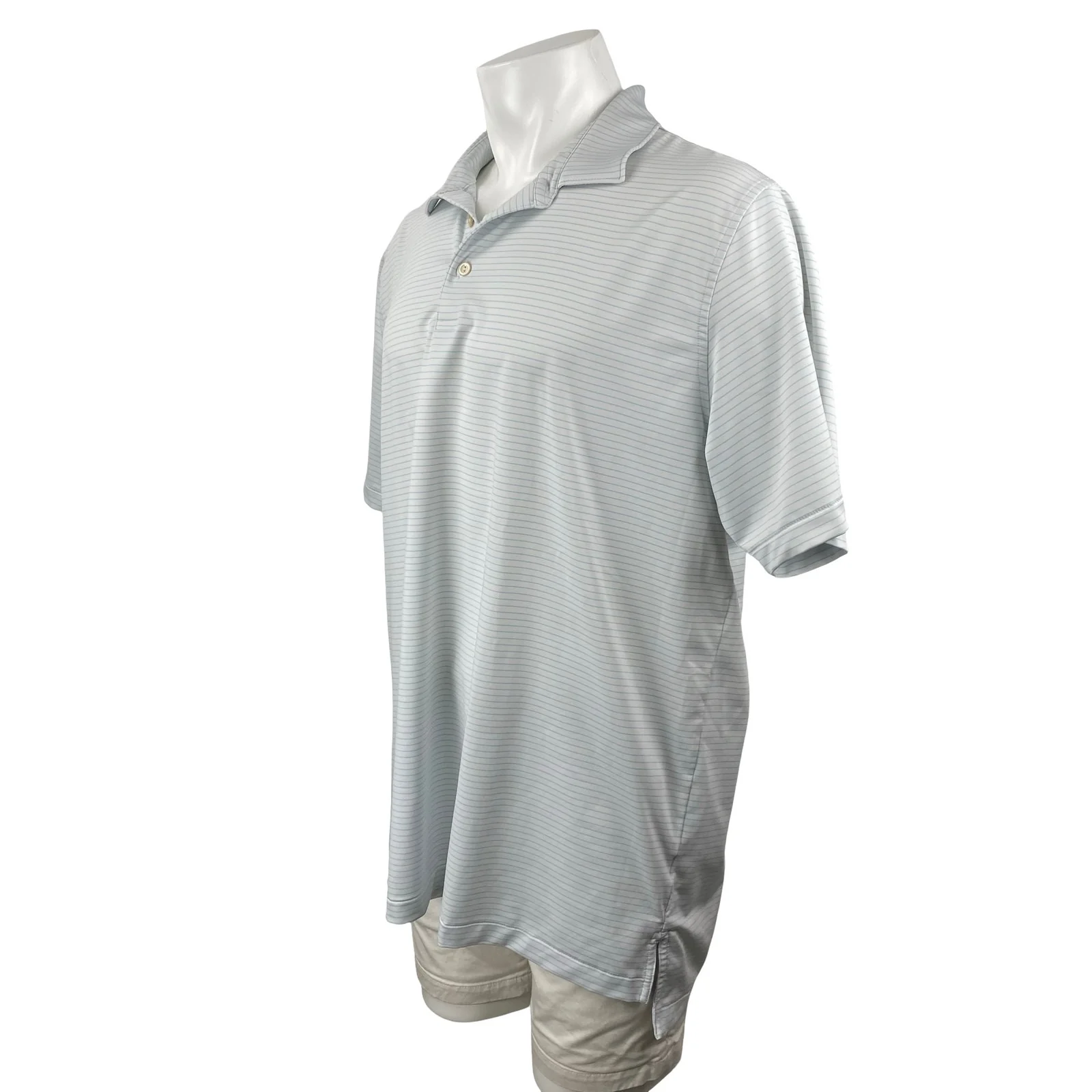 Peter Millar Daybreak Performance Stripe Short Sleeve Athletic Polo Shirt Top XL - Image 2
