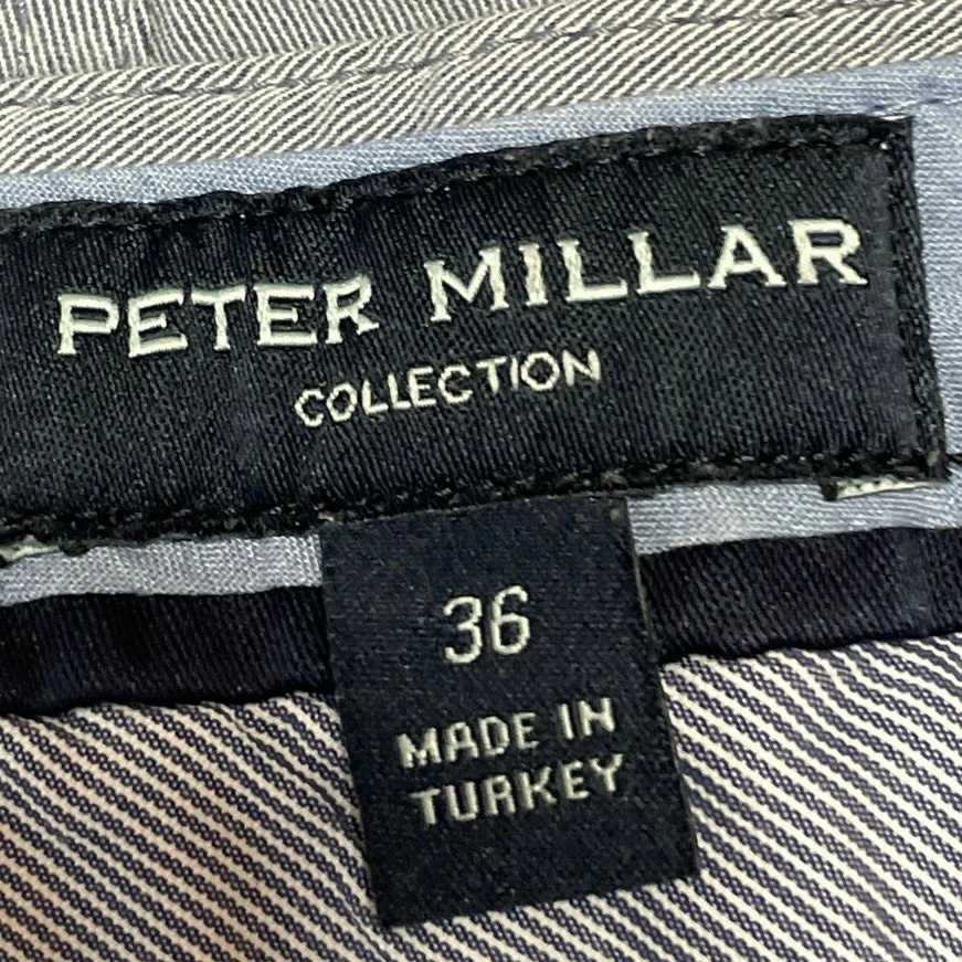 Peter Millar Men's Gray Straight Leg Mid Rise Career Trousers Pants Size 36 - Image 4
