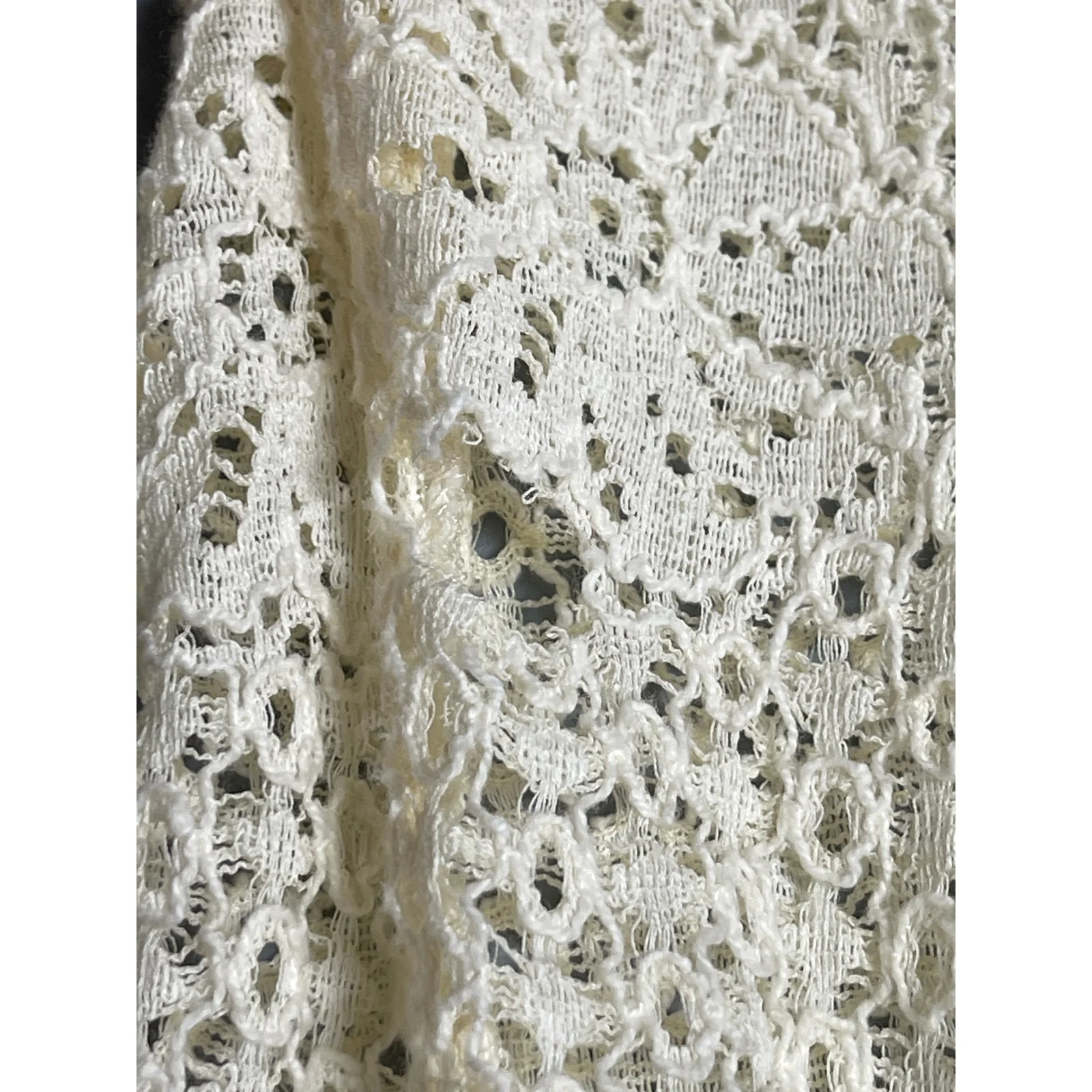 Philosophy Cream Floral Lace Embroidered Mock Neck Long Sleeve Blouse Top Size S - Image 5
