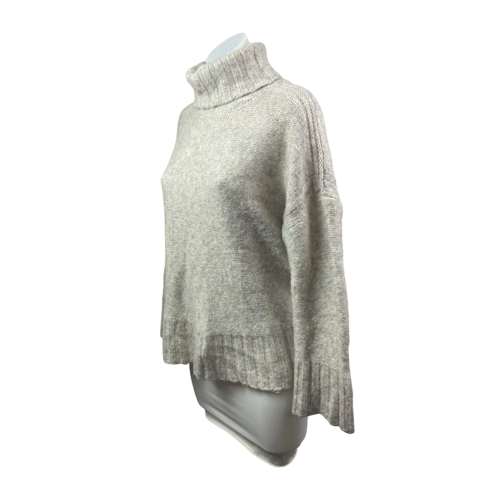 Philosophy Women's Gray Wool Long Sleeve Turtleneck Knit Sweater Top Size M - Image 2