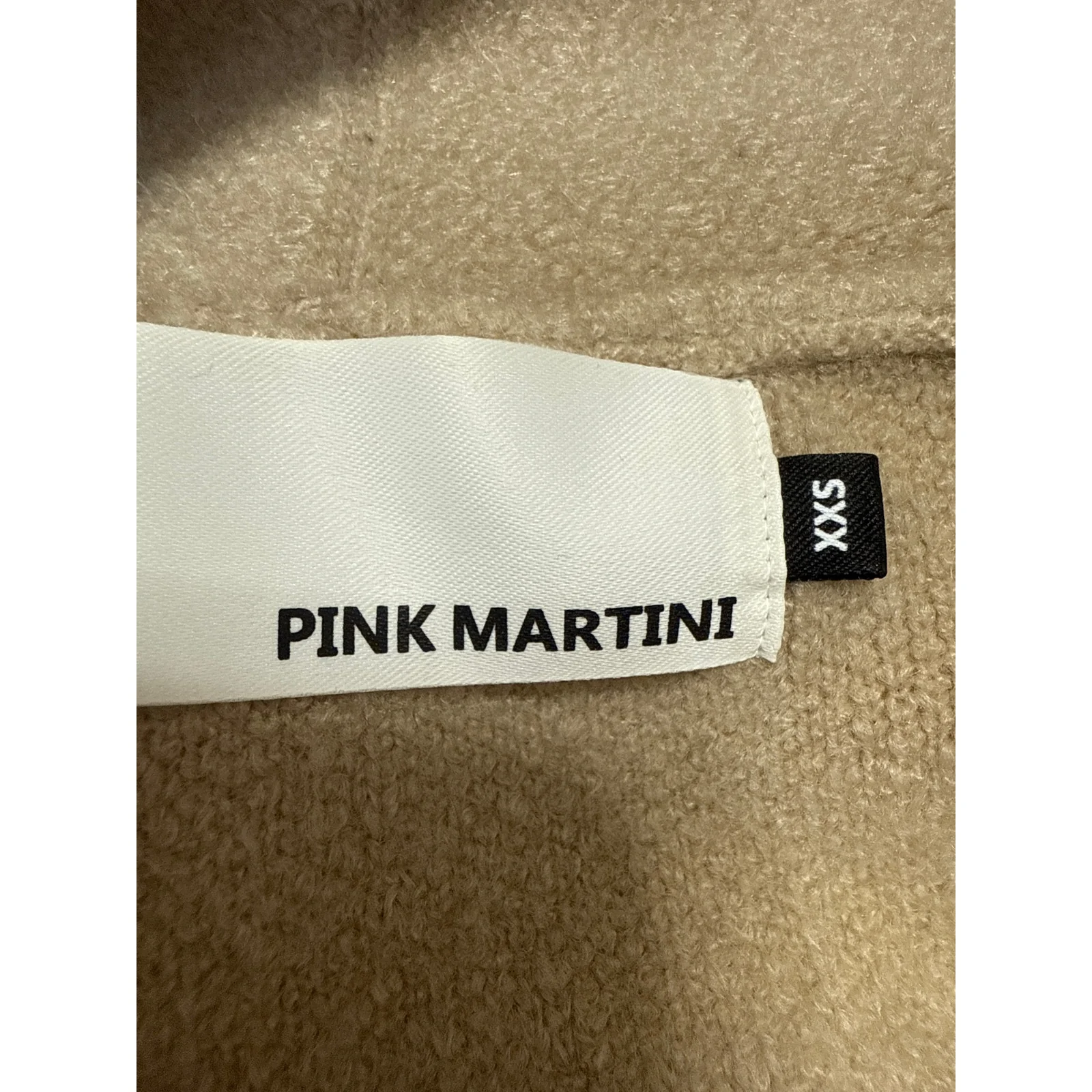 Pink Martini Stockport Womens Beige Wool Knit Long Sleeve Trench Coat Jacket XXS - Image 4