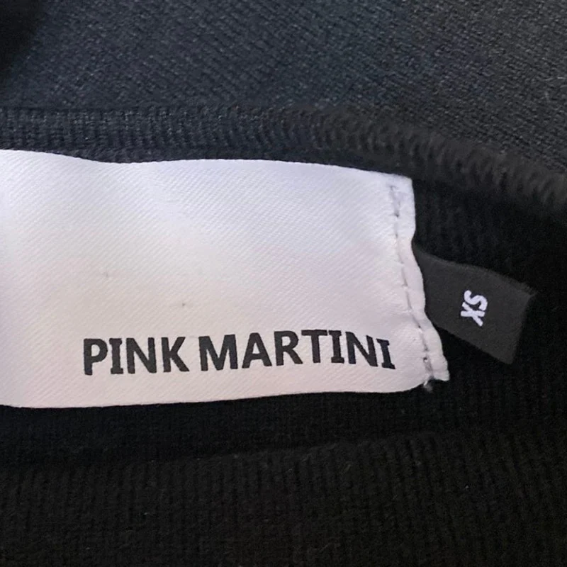 Pink Martini Women's Black Rib Knit Long Sleeve Square Neck Sweater Top Size XS - Image 3