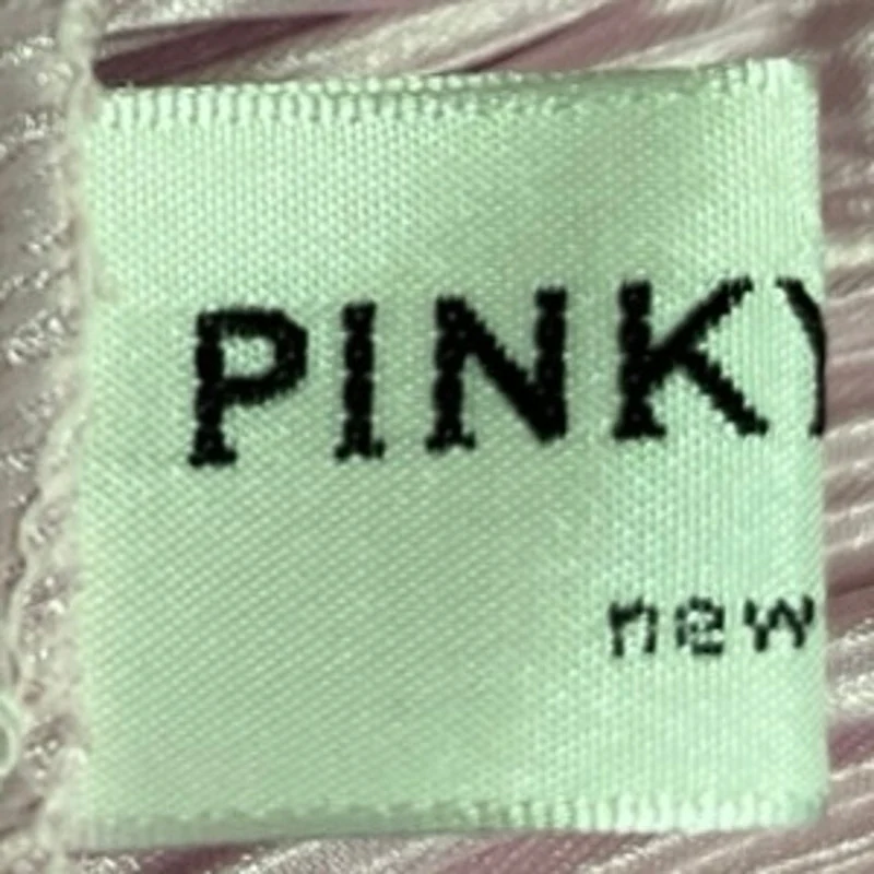 PinkyOtto Pink Elastic Waist High Waist Pleated Straight A-Line Maxi Skirt Sz S - Image 5