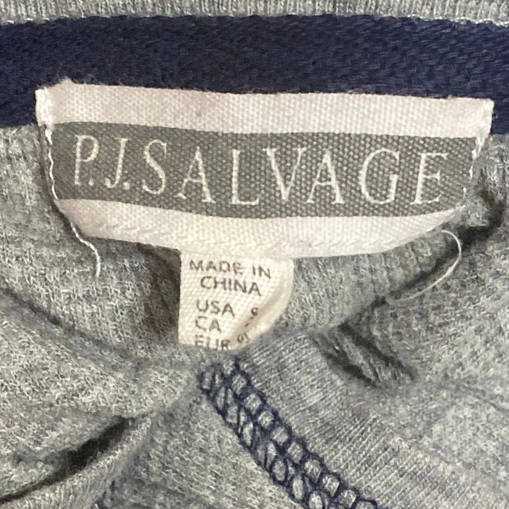 PJ Salvage Women's Gray Blue Constellation Star Long Sleeve Pajama Set Size S - Image 5