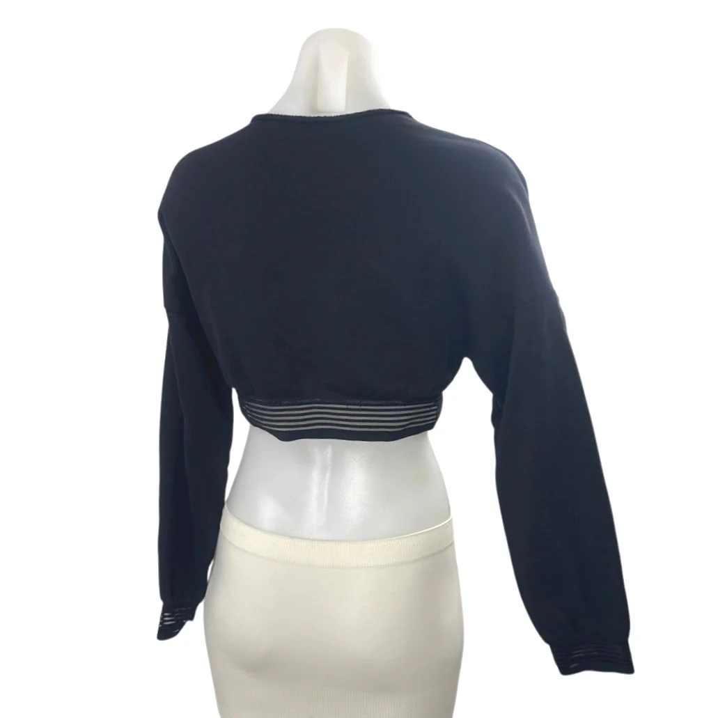 Polo Garage Long Sleeve Crew Neck Crop Yoga Athletic Activewear Sweatshirt Top 2 - Image 3