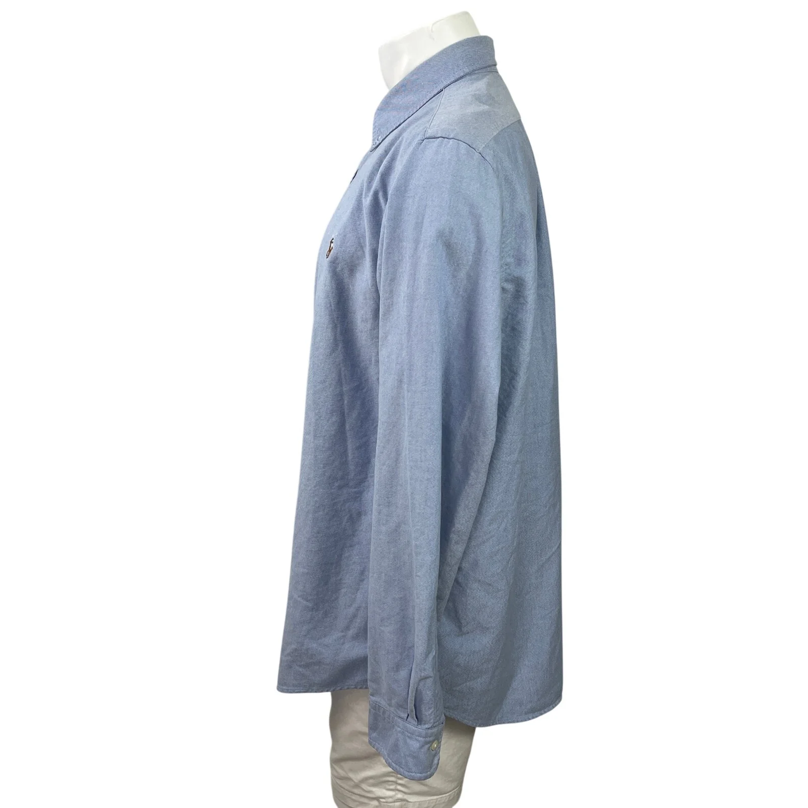 Polo Ralph Lauren Men Blue Classic Fit Long Sleeve Button Down Shirt Top Size XL - Image 2