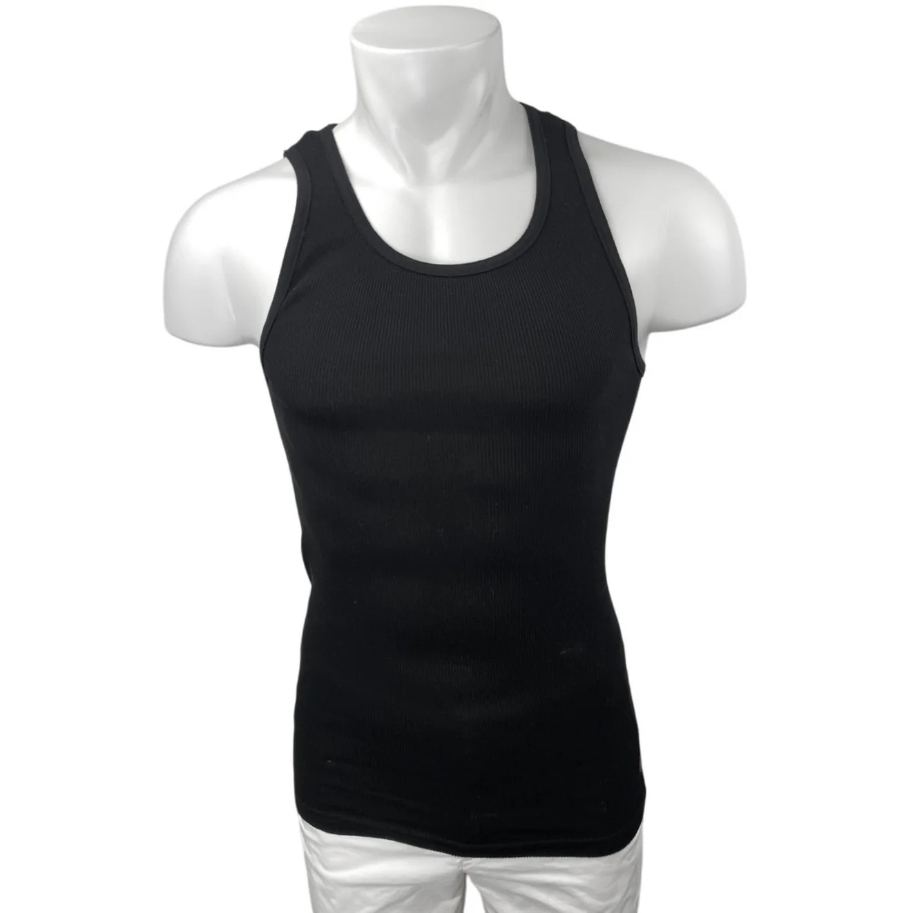 POLO Ralph Lauren Men's Black Rib Knit Classic Sleeveless Muscle Tee Tank Top S