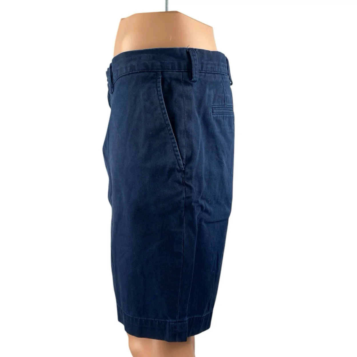 POLO Ralph Lauren Men's Blue High Rise Slim Straight Khaki Chino Shorts Size 42 - Image 2