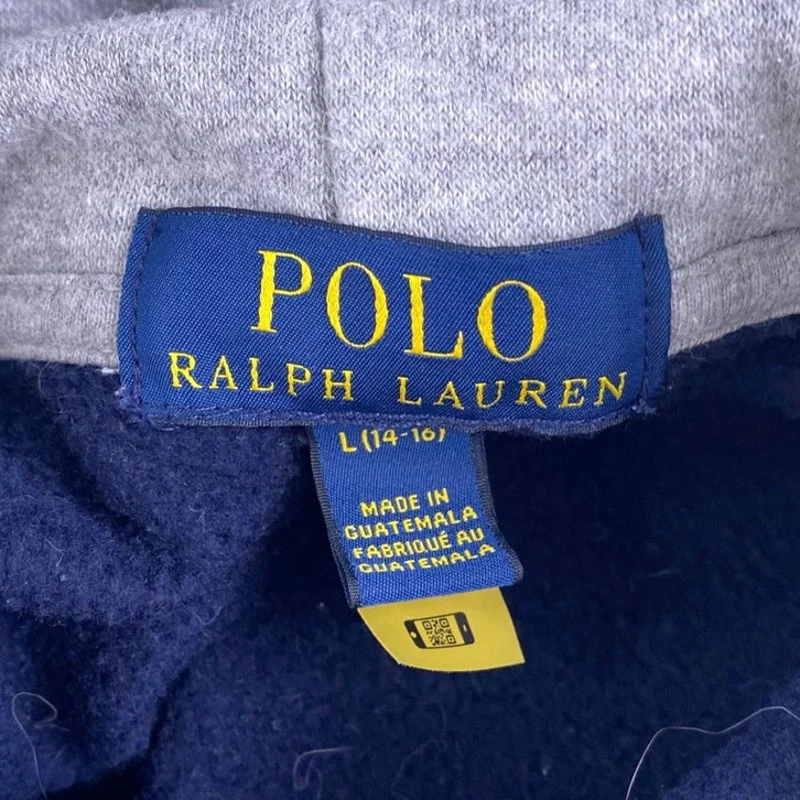 Polo Ralph Lauren Polo Bear Boys Multicolor Colorblock Hoodie Sweatshirt L 14-16 - Image 4