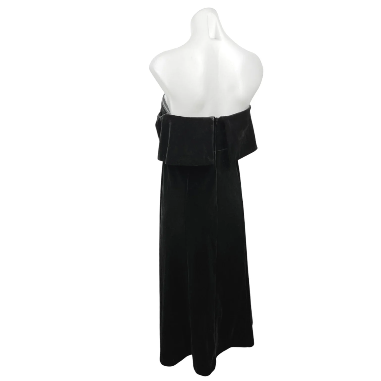 Pomander Place Black Elise Off Shoulder Velvet Velour Midi Cocktail Dress Size L - Image 2