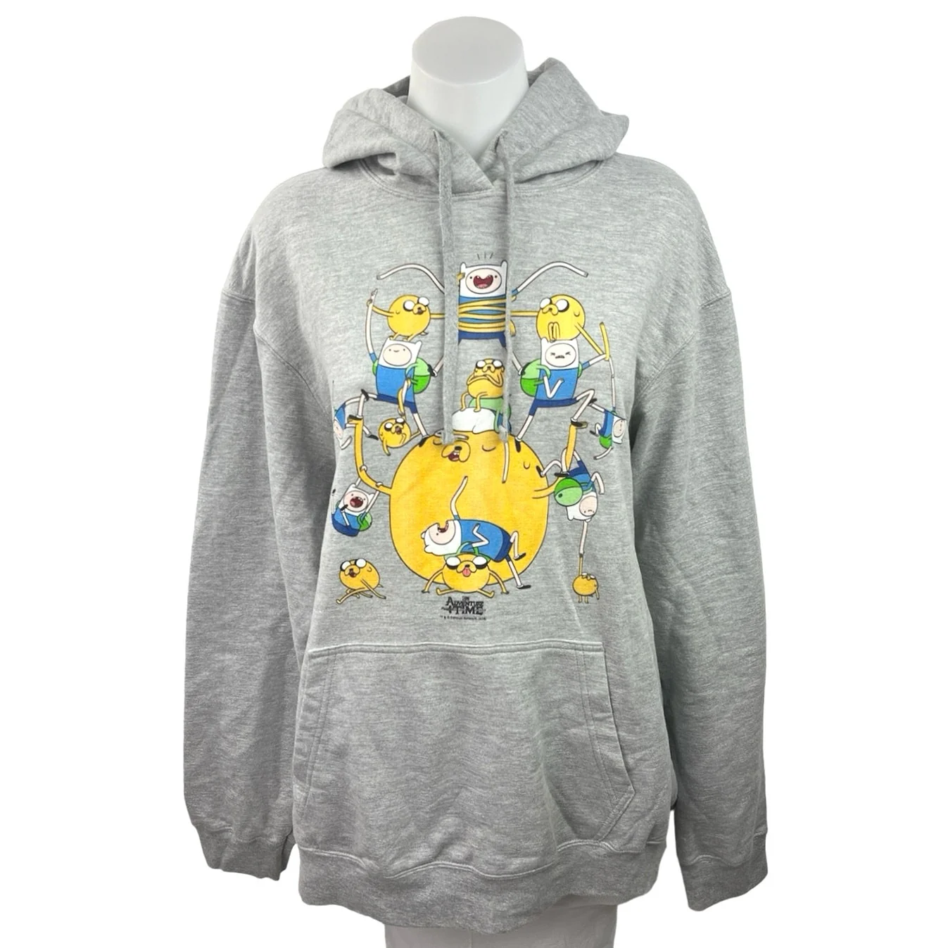 Port & Company Gray Multicolor Adventure Time Cartoon Network Pullover Hoodie L