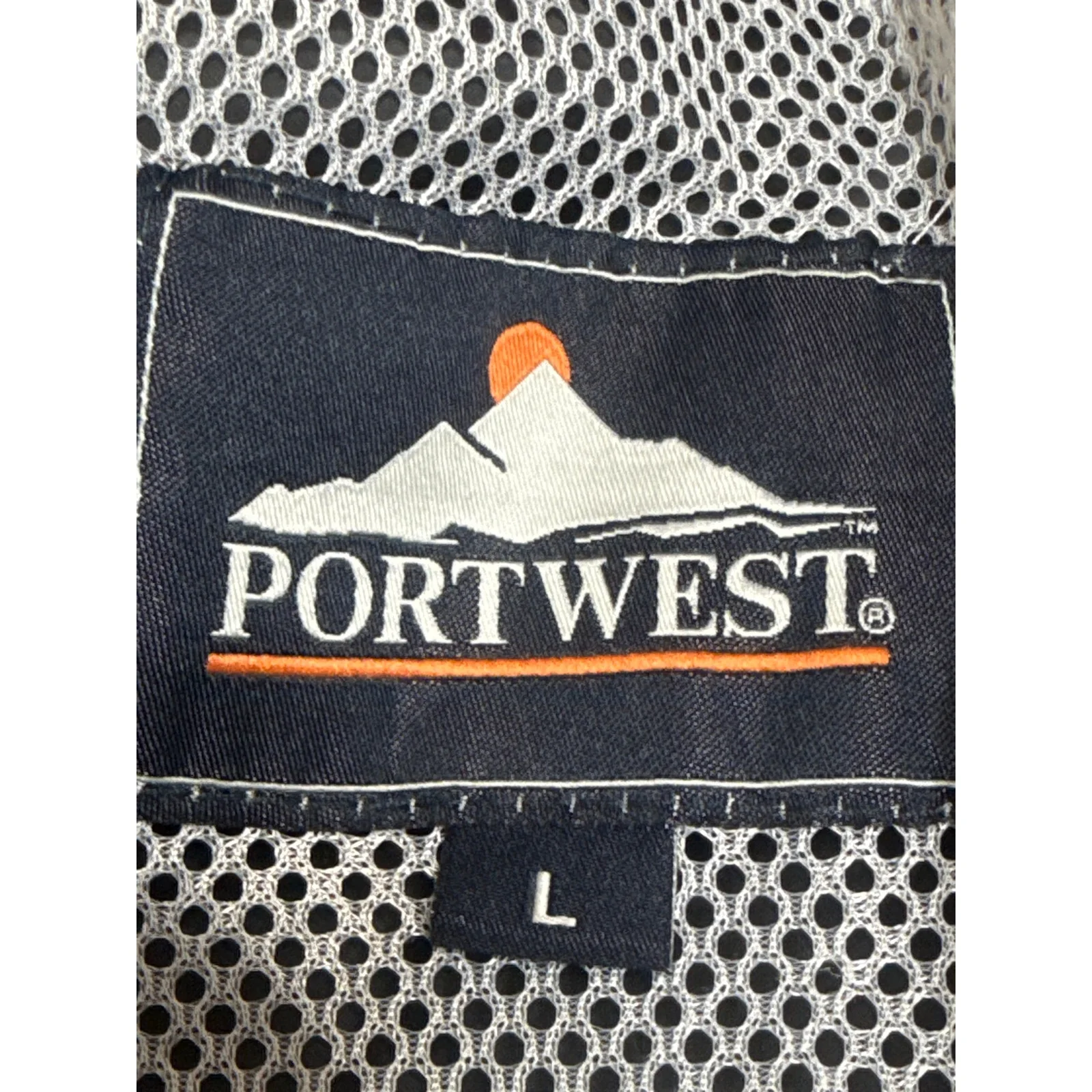 PortWest Men's Black Hoodie Hooded Waterproof Workwear Rain Coat Jacket Size L - Image 4