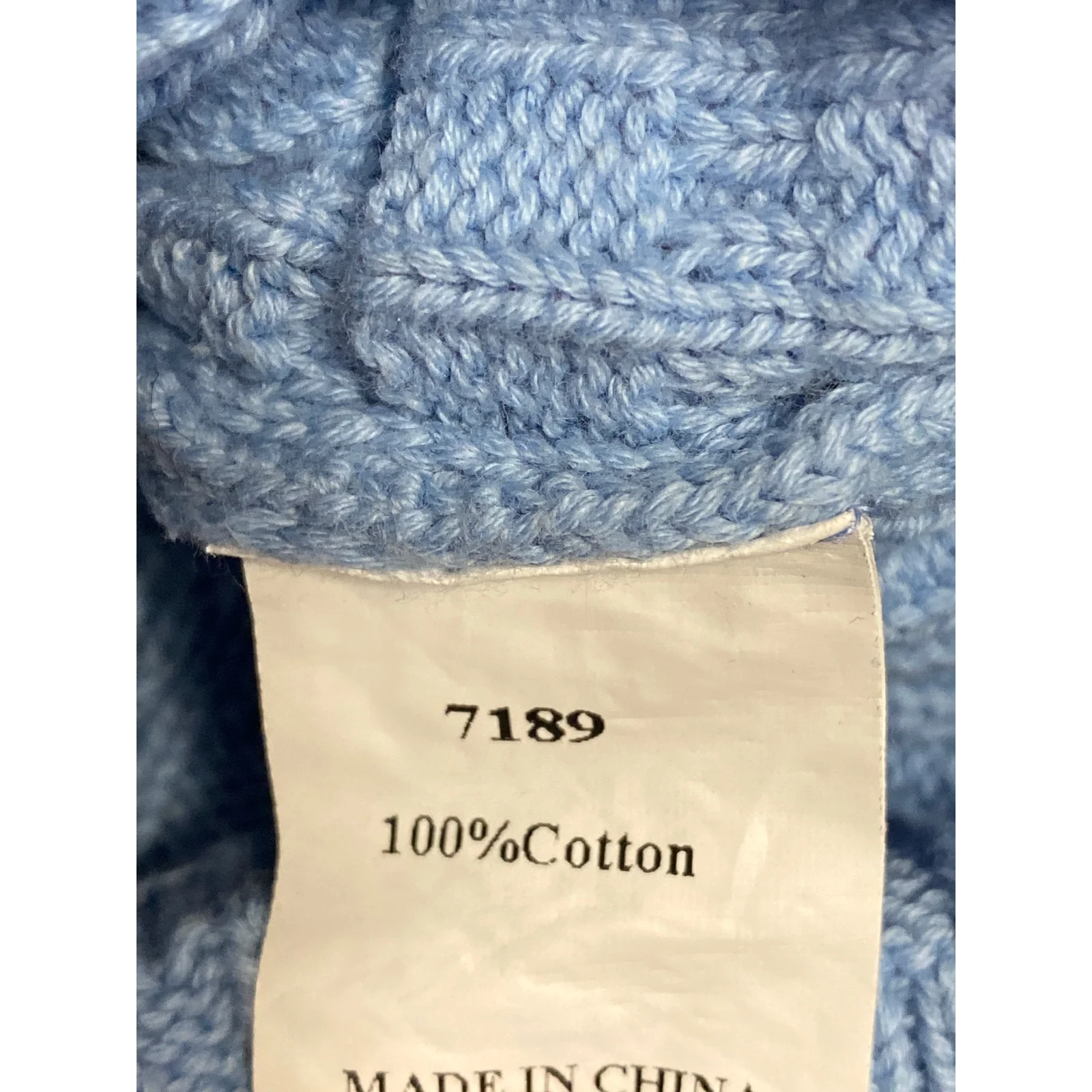 Pretty Garden Blue Ribbed Knit Long Sleeve Button Up Cardigan Sweater Top Size S - Image 4