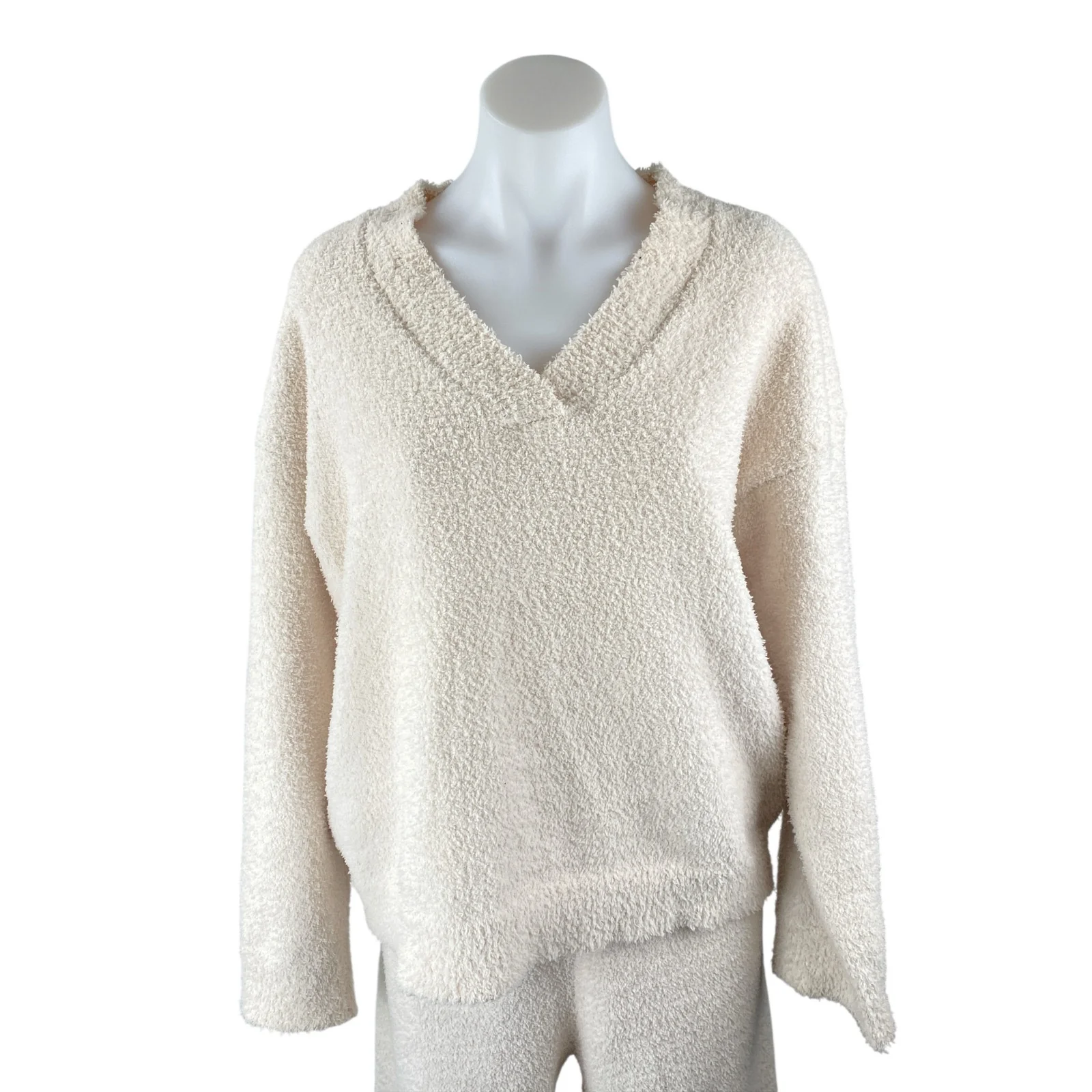 PrettyGarden Women's Fuzzy Sweater Wide Leg Pants Lounge Pajama Sleepwear Set S - Image 2