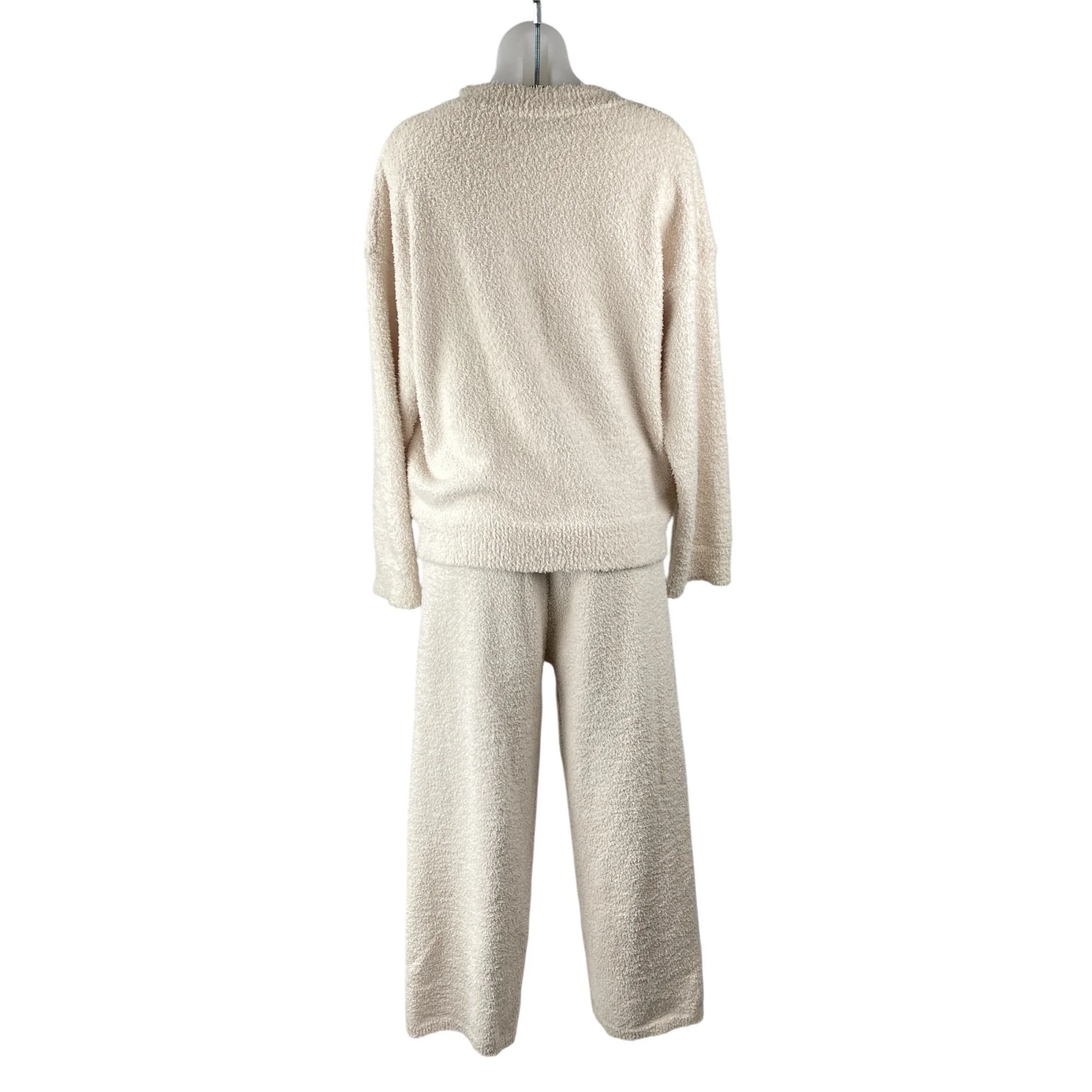 PrettyGarden Women's Fuzzy Sweater Wide Leg Pants Lounge Pajama Sleepwear Set S - Image 4