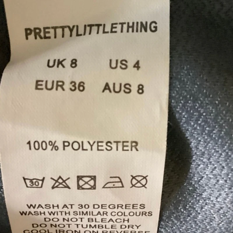 PrettyLittleThing NWT Gray Pleated High Rise Straight Leg Ankle Dress Pants Sz 4 - Image 5