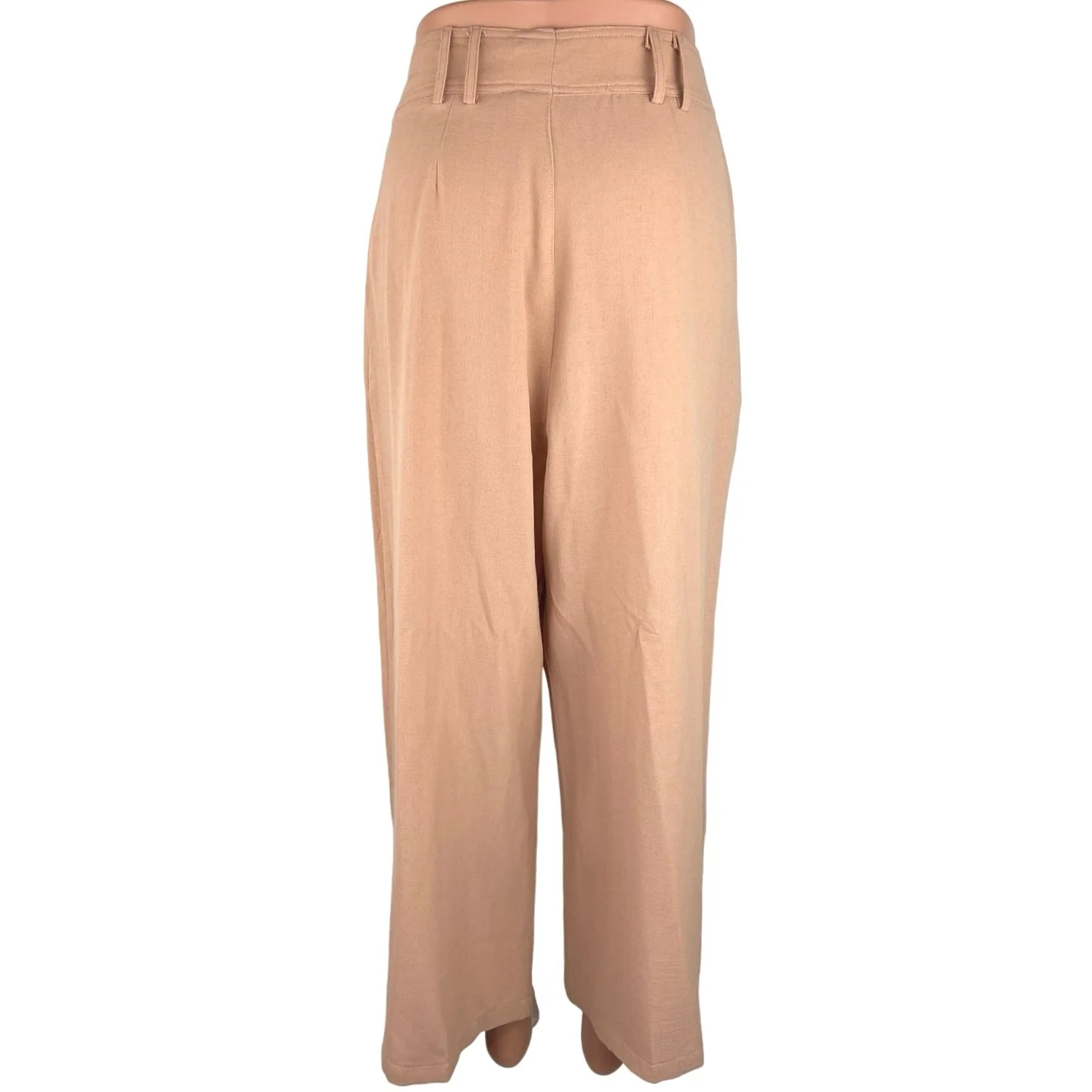PrettyLittleThing Pink High Rise Wide Leg Cropped Ankle Career Dress Pants 10 - Image 3