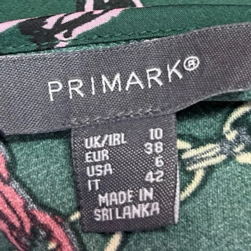Primark Green Silk Satin Chain Bandana Cowl Scarf Camisole Tank Mini Dress Sz 6 - Image 4