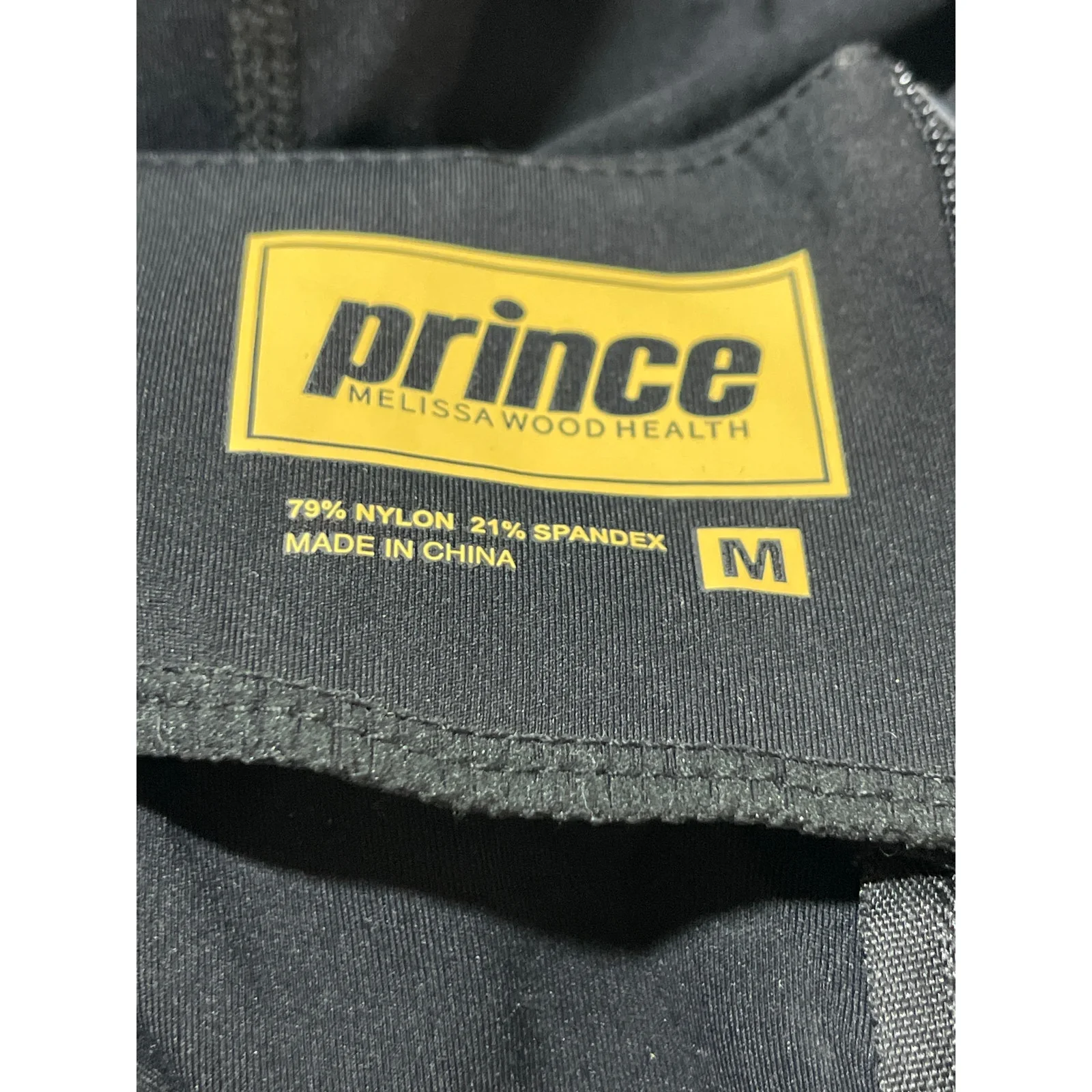 Prince Women's Black Sleeveless Mock Neck Zip Athletic Activewear Romper Size M - Image 3