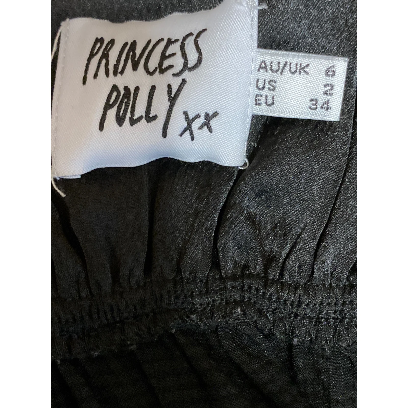 Princess Polly Arizone Lace Women's Black Sleeveless Tie Crop Cami Tank Top Sz 2 - Image 5