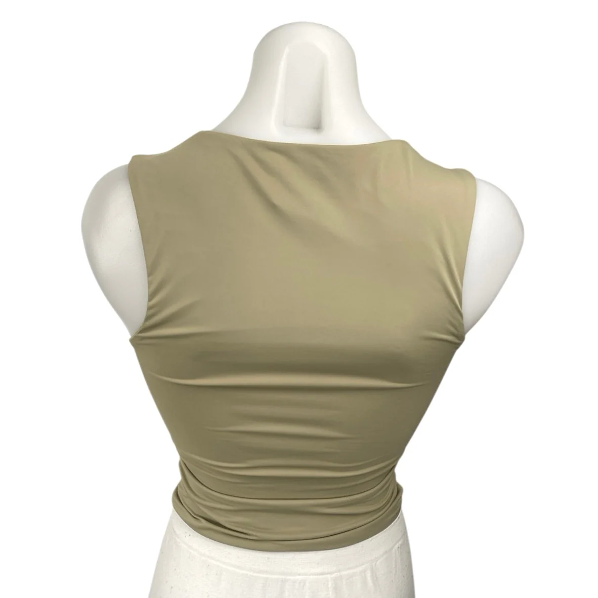 Princess Polly Beige Tan Sleeveless Square Neck Cami Camisole Tank Crop Top Sz 2 - Image 2
