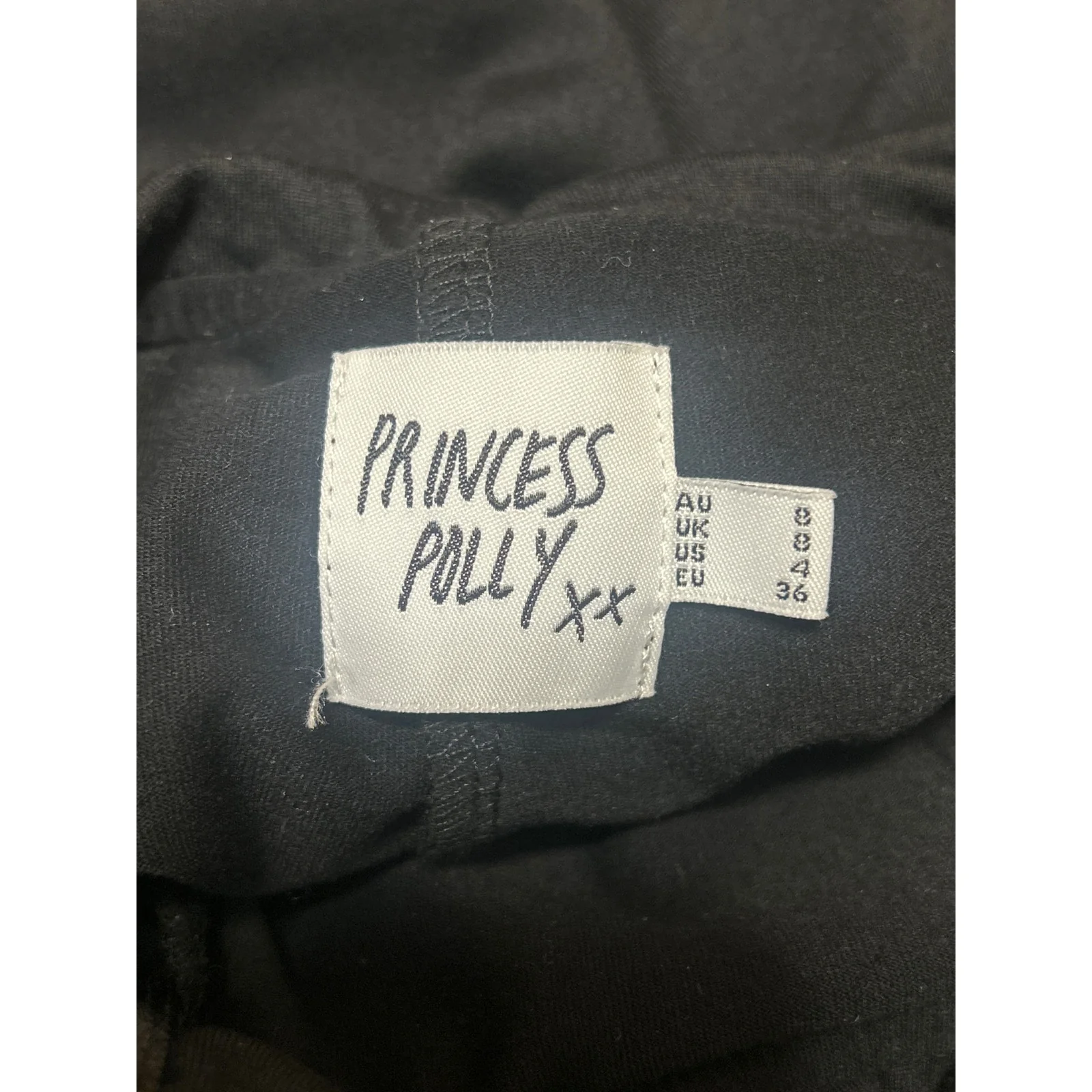 Princess Polly Black A Line Tennis Golf Ruched Pull On Mini Skort Skirt Size S - Image 5