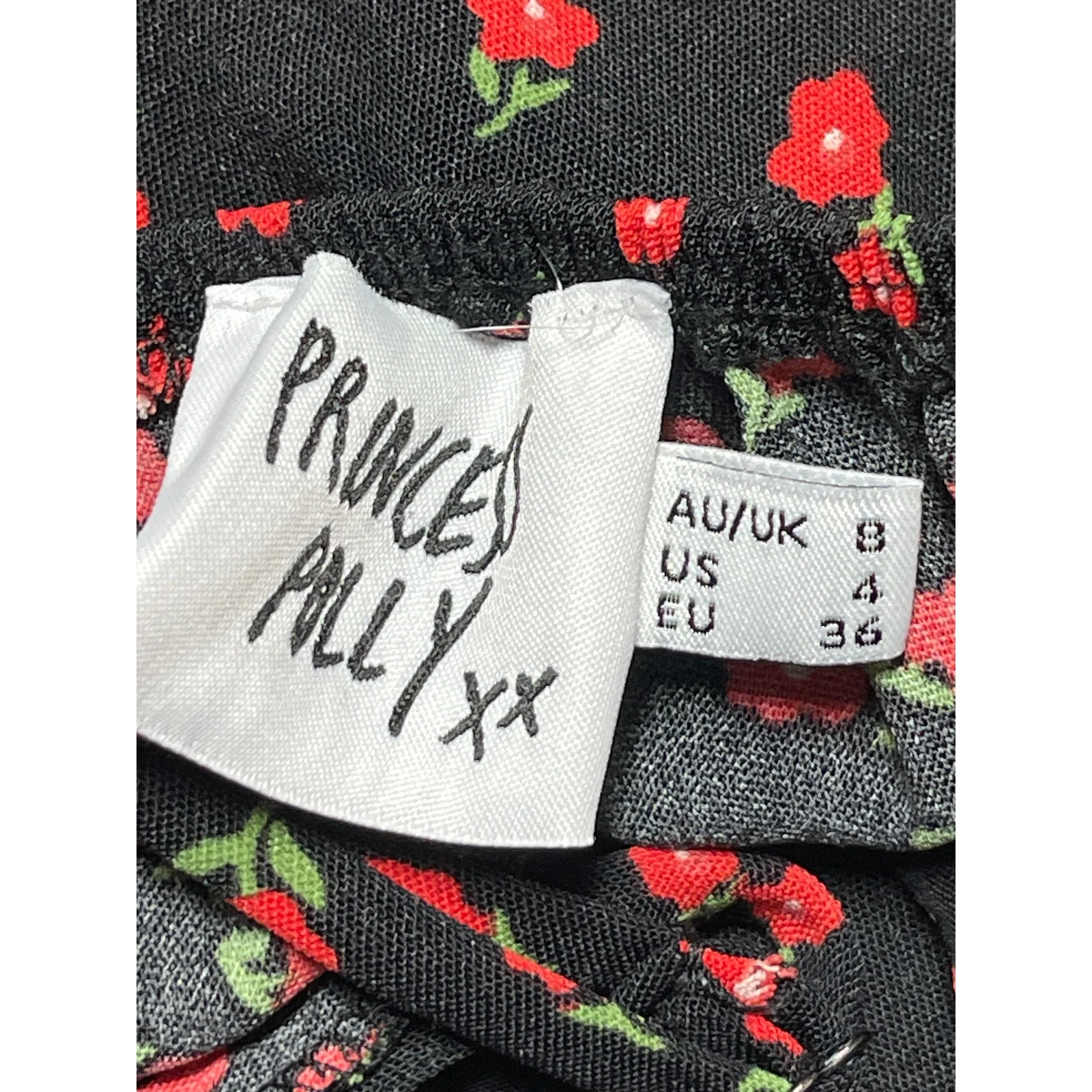 Princess Polly Black Floral Sleeveless Midi Cami Camisole Tank Bodycon Dress 4 - Image 3