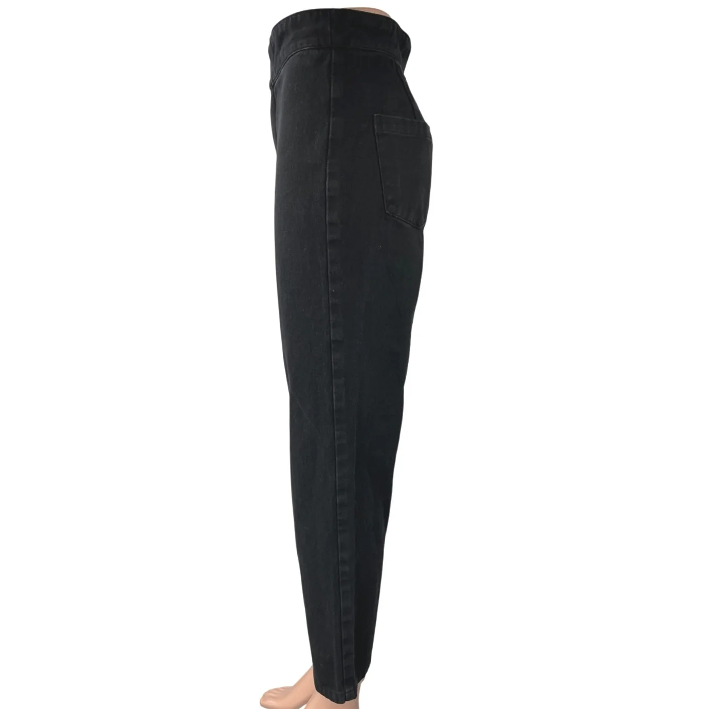 Princess Polly Black Low Rise Straight Leg Crop Trousers Denim Jeans Pants Sz 2 - Image 2