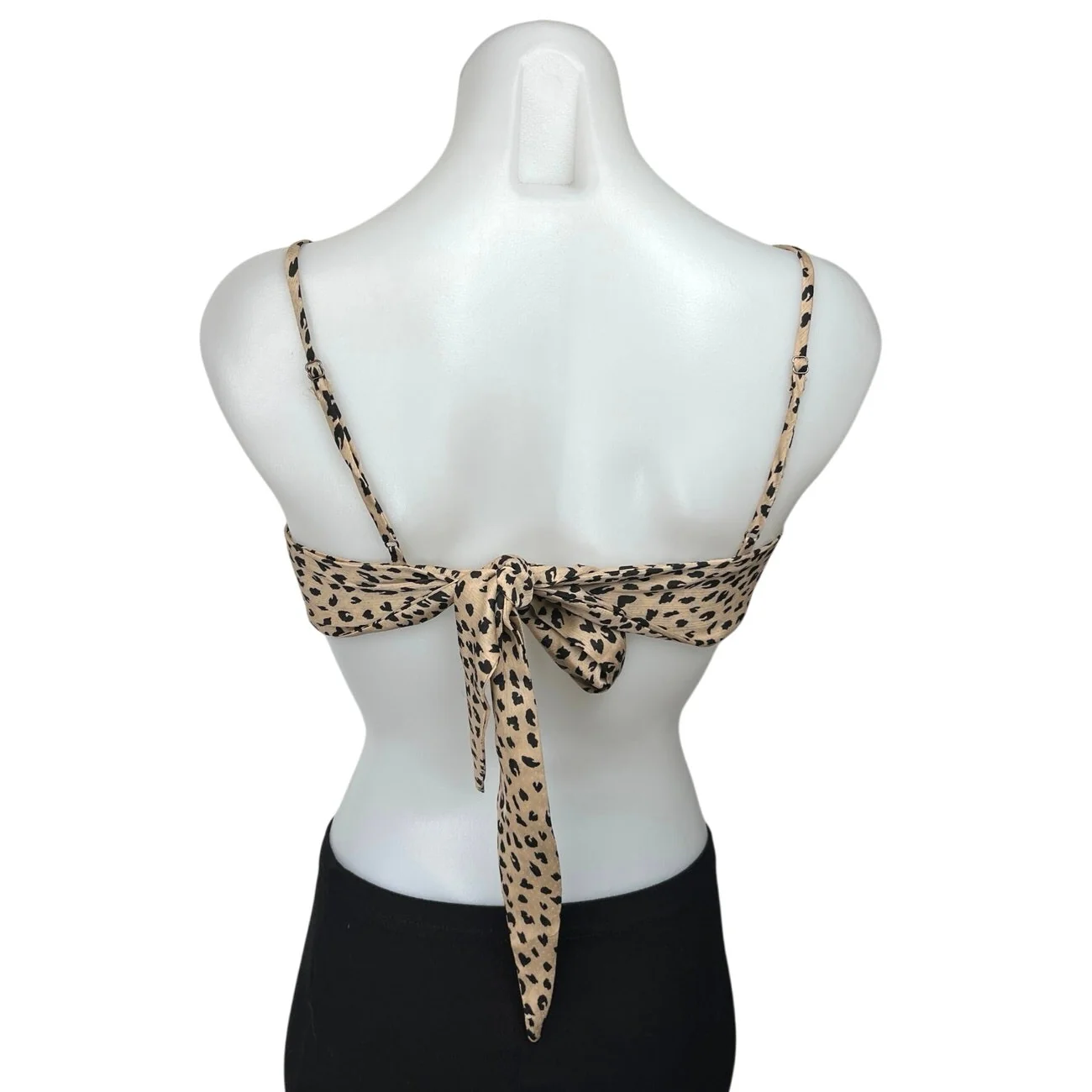 Princess Polly Luka Tan Animal Print Sleeveless Cami Camisole Crop Tank Top 4 - Image 2