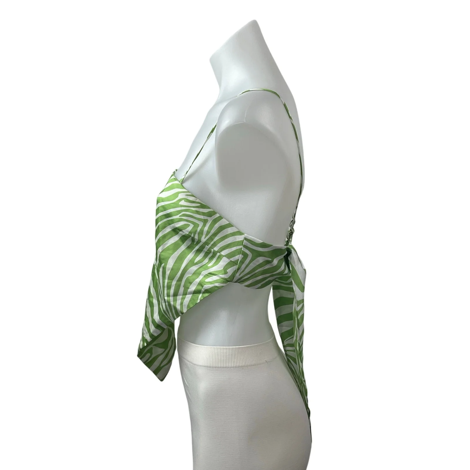 Princess Polly Miss Lexi Green Zebra Sleeveless Square Neck Bandana Tank Top 8 - Image 4
