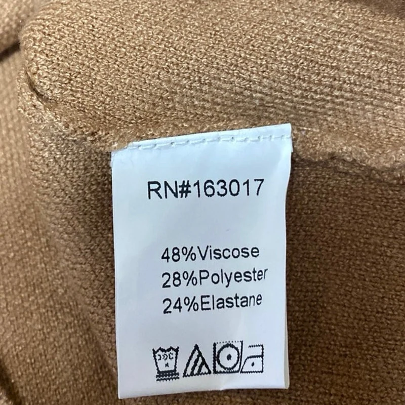 Princess Polly Tan Ribbed Knit Short Sleeve Mock Neck Sweater Crop Top Size XS/S - Image 4