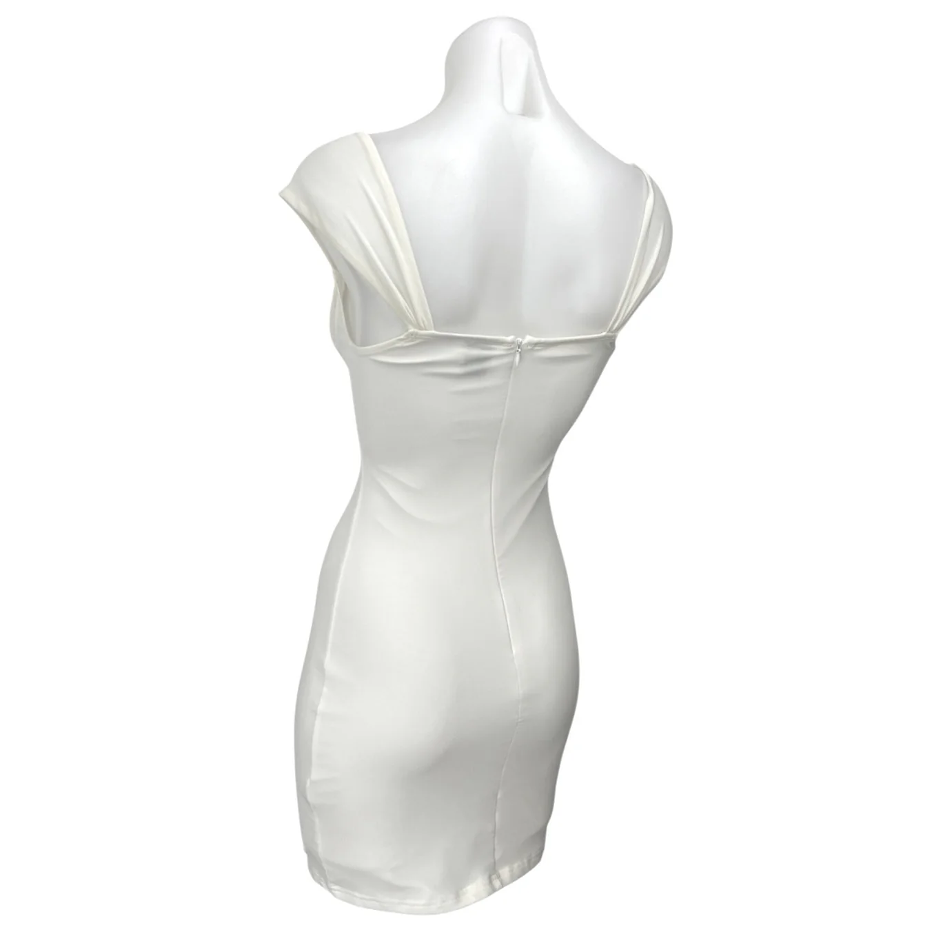 Princess Polly White Sleeveless Bandeau Cami Camisole Tank Mini Bodycon Dress 2 - Image 2