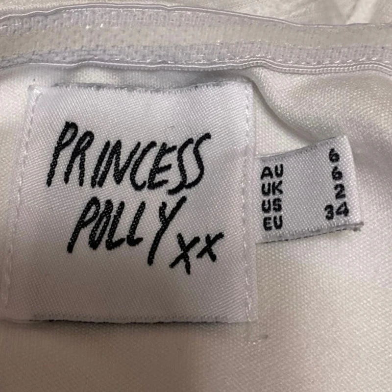 Princess Polly White Textured Strapless Sleeveless Bandeau Bodysuit Tube Top 2 - Image 3
