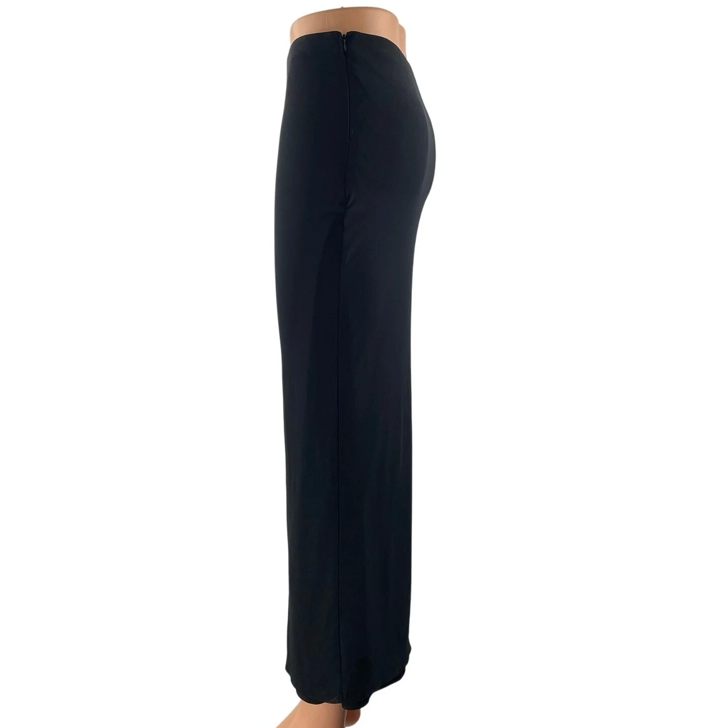 Princess Polly Women Black High Waisted Straight Pencil Midi Slip Skirt Size 4 - Image 2
