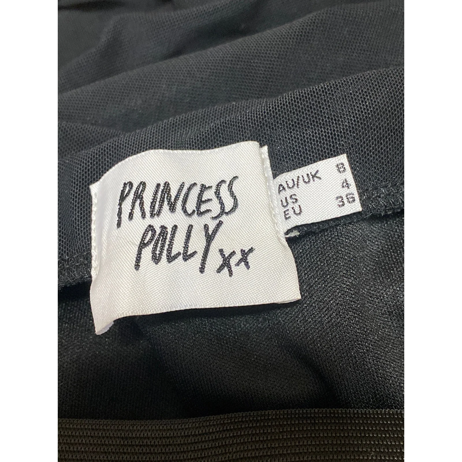 Princess Polly Women Black High Waisted Straight Pencil Midi Slip Skirt Size 4 - Image 4